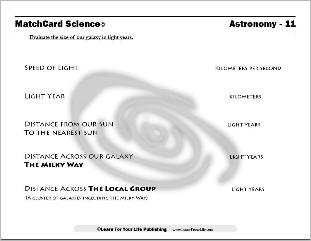 galaxy worksheet