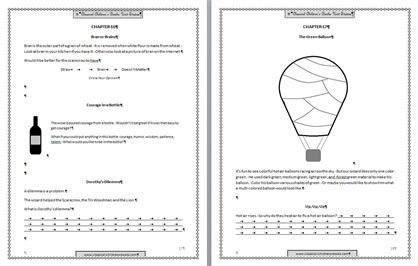 Wizard of Oz worksheets