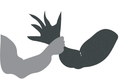 Silouette Beowulf and Grendel arms