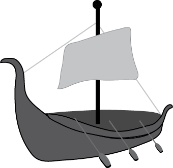 Silouette Beowulf Viking Ship