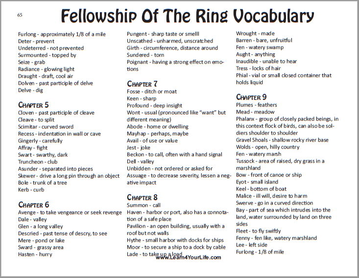 Fellowship of the Ring, The - PDF Teaching Unit