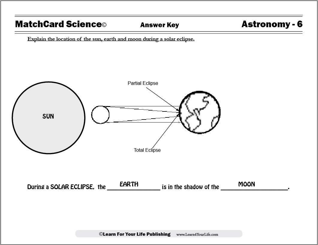 Astronomy Worksheets