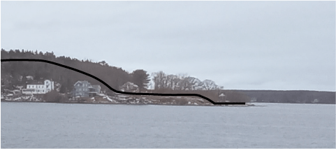 Contour of Geography of Fort Popham