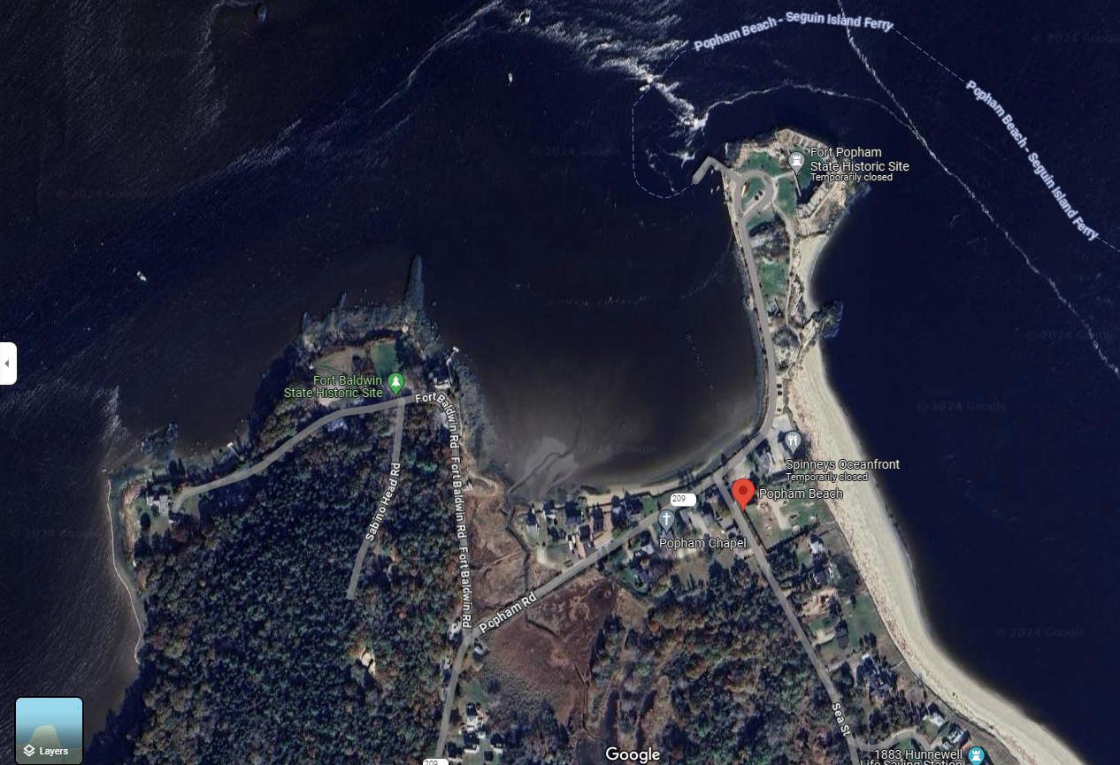 satellite image of Sabino Head