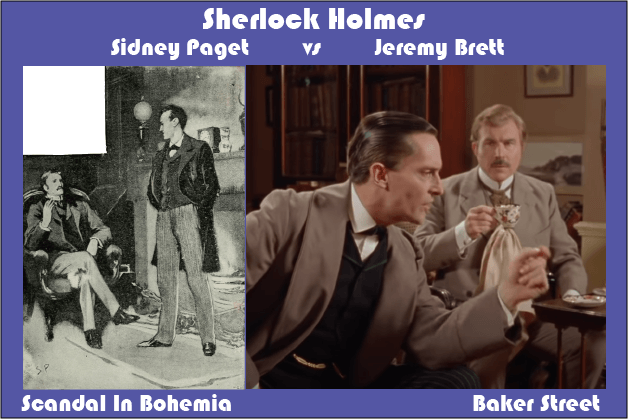 Sidney Paget vs Jeremy Brett Scandal In Bohemia Talking at Baker Street