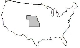 Kansas Nebraska map