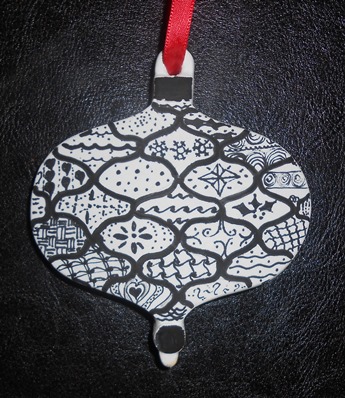 Zentangle Christmas Tree Ornament